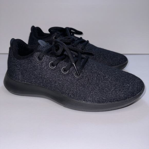 Allbirds Merino Wool Mizzel’s Runners Men's Shoes Black Laced Size 8 Comfort - Picture 1 of 7